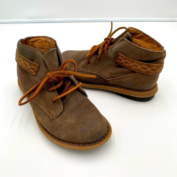 Born Leather BOHO Aztec Lace Up Moccasin‎ Ankle Boots Booties Shoes Brown Size 7 - Picture 1 of 11